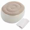 plplaaoo Inflatable Stool, Portable PVC Inflatable Foot Chair, Soft Inflatable Ottoman, Durable Air Chair for Home, Garden, Office, Travel and Ca