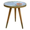 Mabel Home Side Table Modern Circle Coffee Table, End Table for Living Room/Bedroom (White)