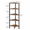 HOOBRO Corner Shelf, Storage Shelving Unit, Corner Bookcase, 5-Tier Freestanding Bookcase for Living Room, Bedroom, Office, Rustic Brown EBF33CJ0