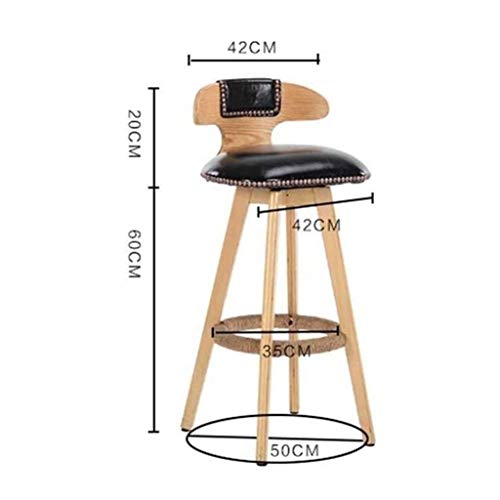 SDFGH Nordic light luxury bar chair simple net red bar stool front desk cafe restaurant leisure back high stool (Color : Argento)
