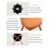 DINGZZ Dining Chairs Living Room Chair Mid Century Accent Chairs Leather Solid Wood Legs Leisure Chairs for Kitchen Home Furniture (Color : D)