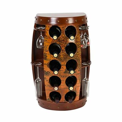 PIBM Floor-Standing Wine Barrel Stable Home Display Stand Wine Cellar Storage Box Creative Decor J1116
