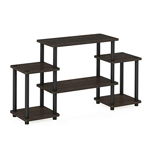Furinno Turn-N-Tube No Tools Entertainment Center, TV Unit, TV Stands, French Oak/Black, 105.4 (W) x 58 (H) x 29.5 (D) cm