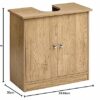 Premier Housewares Under Kitchen Sink Cabinets Oak Bathroom Under Sink Cabinet Under Basin Storage Undersink Cabinets Sink Storage Bathroom 60x60
