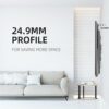 XINLEI Fixed TV Wall Bracket for Most 42-75 inch TV up to 60kg, Ultra-Slim TV Wall Mount, Max VESA 600x400mm, Heavy Duty TV Bracket for Flat and