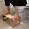 Mateda Bamboo Toilet Stool for Bathroom, Foldable Poop Stool for Adults