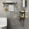 HIGOH Towel Rack Double Towel Rail,Multifunction Wall Mounting Towel Rack,2-Armed Towel Holder with,Aluminum,Bathroom Hardware