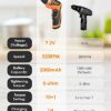 Vastar 7.2V Cordless Screwdriver, Electric Power Screwdriver Set with Rechargeable Battery & Pivoting Handle, 320RPM/10+1 Torque Small Automatic
