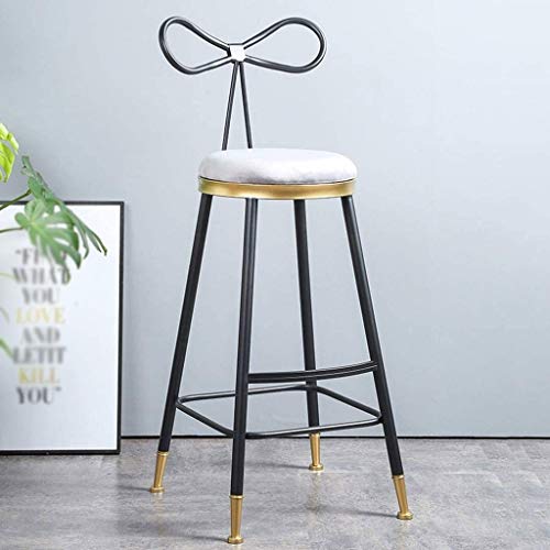 SDFGH Bar Stool Chairs High Chair Simple Wrought Iron Bar Chair Gold Stool Dining Chair Nordic Pub Accessories Leisure