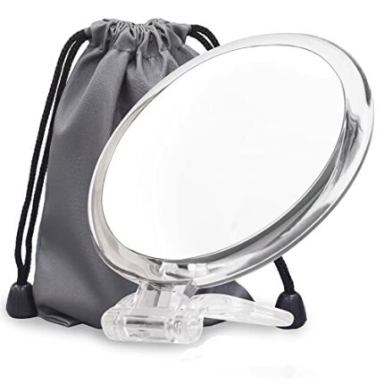 20X Magnifying Mirror, 6 Inch, Two Sided Hand Mirror, 20X/1X Magnification, Folding Makeup Mirror with Handheld/Stand, Use for Makeup Application