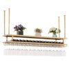 EMISOO Wine Rack Wall Mounted - Ceiling Hanging Wine Glass Rack European Style Wine Bottle Holder Decoration Stemware Goblet Shelf for Bars, Adju