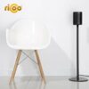 RICOO Speaker Floor Stand suitable for Sonos One One SL & Play:1 LH054-F Loud-Speaker Holder - Black 1 piece | Standing Pedestal WLAN Airplay blu