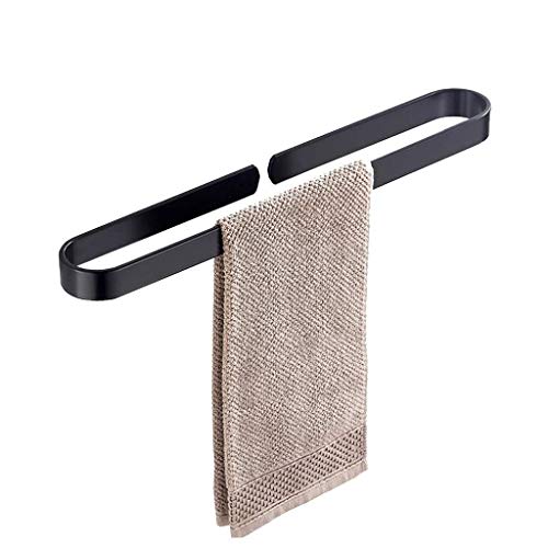 N/A Towel Bar Self Adhesive Bathroom Space Aluminum Bath Wall Shelf Rack Hanging Towel,Contemporary Style (Size : 40CM)