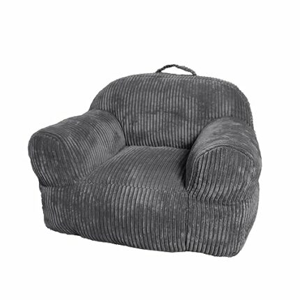 Louis Donné Bean Bag Sofa Chair, Ultra-Soft Foam Filling Arm Chair, Reading Couch for Kids, Lazy Sofa for Living Room, Bedroom (Black)