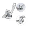 Zinc Alloy Toilet Seat Hinges Chrome Finished Toilet Seat Fittings and Fixtures Perfect Replacement Hinges for Most Wooden Resin MDF Toilet Seats