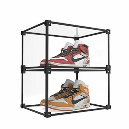 KOKOIN Magnetic Side Open Transparent Plastic Storage Shoe Box Clear Shoe Display Case Sneaker Shoe Storage Box Display Box Shoe Container Clear