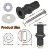 4 Pack Toilet Seat Hinges Screws, Toilet Seat Bolts Expanding Rubber Top Nuts Screws Expanding Nylon Nuts WC Blind Hole Fitting Universal Toilet