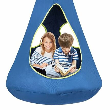 Kids Nest Swing Chair, Hanging Hammock Chair Nest Hammock Swing Chair for Outdoor and Indoor(32" D x 52" H),Detachable Play Tent Swing for Child