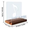 YuanDian Now Playing Vinyl Stand, Light up Now Spinning Record Stand, Wooden Acrylic Holder for Vinyl Album Display Storage, Vinyl Record LED Dis