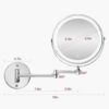 WITFAMILY Wall Mounted Mirror with 1X/10X Magnification, LED Magnifying Mirror with 3 Colors Dimmable Lights, Touch Screen, Shaving Mirror for Ba