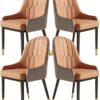 dining chair Office Reception Chairs Business Dining Chairs Set Kitchen Dining Chairs Set of 4 Modern High Back Soft Seat Living Room Chairs Wate