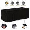 Broco Garden Waterproof UV Proof Deck Box Cover Storage Box Protective Cover 123x62x55cm (Black)