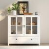 N/A Rolling Kitchen Trolley Island Cart Wood Top Storage Cabinet Utility With/Drawers For Living Room