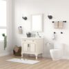 5-Pieces Matte Black Bathroom Accessories Set, 23.6 Inch Bath Towel Bar Set, SUS 304 Stainless Steel Bathroom Hardware Set, Towel Racks for Bathr