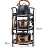 DINGZZ 3 Layer Movable Kitchen Storage Rack Carbon Steel Bathroom Shelf With Wheels Space Saving Trolley Tools (Color : Argento, Size : 1pcs)
