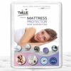 Waterproof Mattress Protector Emperor 200 x 200 cm / 6ft 7" x 6ft 7" – 100% Jersey PolyCotton - 13" Deep Pocket - Breathable, Hypoallergenic, Ant