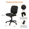 Amazon Basics AmazonBasics Office Chair, fabric, Black, 47㎝W×63㎝D×88-97.5㎝H