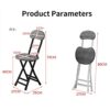 WALNUT Collapsible Dining Room Chairs Home Furniture Chairs For Kitchen Modern Simplicity Nordic Kitchen Stool Student Portable Stool (Color : G)