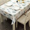 137*180cm Wipeable Tablecloths Rectangular, Leaves Style Table Cloths PVC Plastic Wipe Clean Table cloth,Stain Resistant Waterproof Square Table