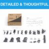 Rentliv Universal TV Mounting Hardware Kit, Fits All TVs Up to 80 inch Includes M4, M5, M6, M8 Screws, Spacers and Washers - Works with Any TV wa