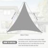 Sun Shade Sail Triangle 3x3x3m, Luckits Waterproof Garden Sail Triangle 160GSM Material Sunshade Cloth Anti-UV Sunscreen Awning Canopy, for Outdo