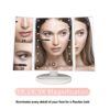 MIQU Makeup Mirror with lights,Magnifying Lighted Led Mirror, Tri-Fold 1/2/3X Magnification,Free Standing Mirror for Bathroom Counter top, Dressi