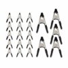 Amazon Basics 6 Piece Steel Spring Clamp Set, 2 Pieces 10.16 cm, 4 Piece 15.24 cm, Black, Grey