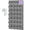 35 Large Pockets Over the Door Shoe Organizer, Extra Sturdy Oxford Fabric Hanging Shoe Rack for Door Closet, Wall Mesh Shoe Storage Holder for Me