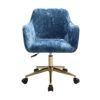 Warmiehomy Velvet Office Chair -Armchair Swivel Chair Office Desk Computer Chair Height Adjustable Chair For Office Home Living Room Bedroom (Min