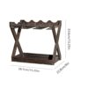 DISHENGZHEN 4 Bottles Wooden Wine Rack for Bottles, Free Standing Wine Storage Holder with Glass Rack, Free-Standing Water Bottle Holder for Kitc