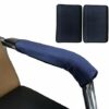 HKSMAN 2 Pieces Office Home Polyester Removable Durable Machine Washable Office Chair Armrest Slipcovers Covers (Brown)
