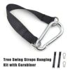 TAUYFIRLS 2 Set Tree Swing Straps Hanging Kit with Carabiner Adjustable Hammock Straps Swing Hanging Straps Heavy Duty Hanging Straps for Swings