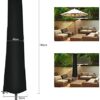 Yeemoutylo Parasol Cover Waterproof Cantilever Parasol Cover 3m Banana Parasol Cover Cantilever Windproof Garden Parasol Covers Large(190cm X 30/