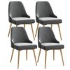 dining chair Kitchen Dining Room Furniture Chairs Kitchen Dining Chairs Set Of 4 Living Room Chairs with Metal Legs Velvet Seat and Backrests,Mod