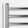 Greened House Electric Chrome 500W x 800H Flat Towel Rail + Timer and Room Thermostat Bathroom Towel Rails