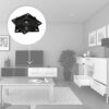 Emuca 3196514 Swivel platform/Rotating base of 360° for cabinet/TV screen, steel, black