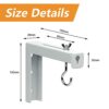 Morobor Universal Projector Screen L-Bracket Wall Hanging, 2pc Adjustable Extension with Hook Manual, Wall or Ceiling Mount - Includes Hooks and