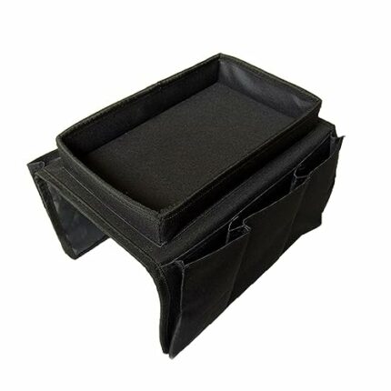STBNVF Sofa Arm Tray, Armchair Organiser, Armchair Caddy, Couch Cup Holder, Armchair Tray, Pocket Hanging Sofa Storage Bag, for Magazine TV Remot