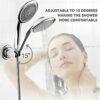 PROZADALAN Shower Head Holder, Strong Vacuum Suction Cup Hand Shower Bracket, Universal Adjustable Shower Holder Suction Cup, Detachable Wall Mou