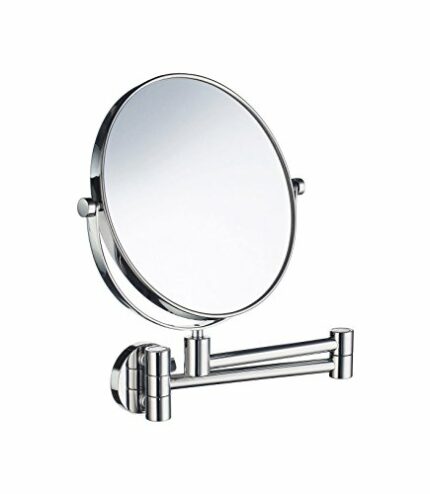 Smedbo FK445 Outline Shaving/Make-up Mirror with Swing Arm x7, Stainless-Steel, Polished Chrome, 33.5 x 23.5 x 4.8 cm